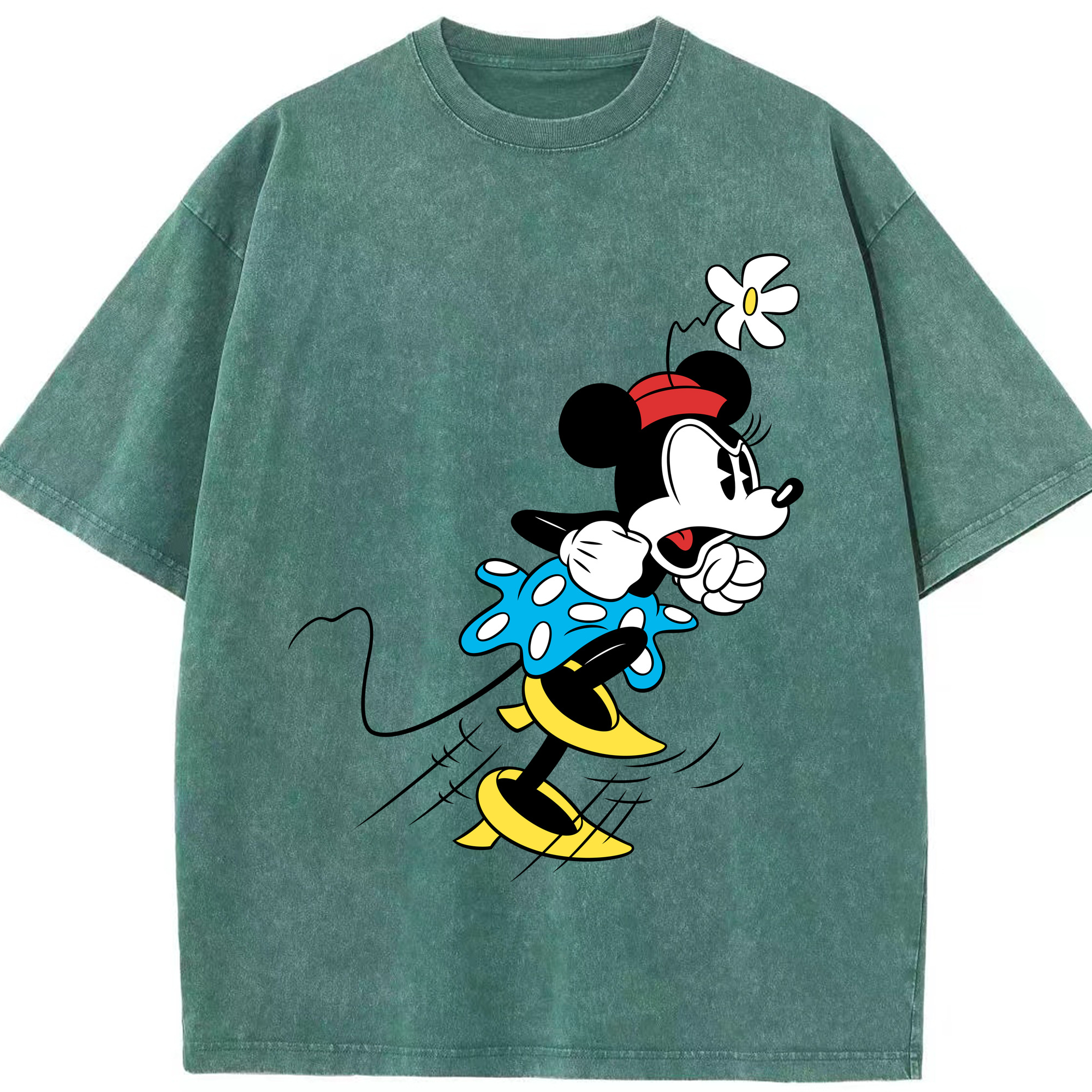 （画像用） ミッキーマウス Mickey Mouse 綿100% ヴィンテージ風 半袖Tシャツ（フロントプリント）